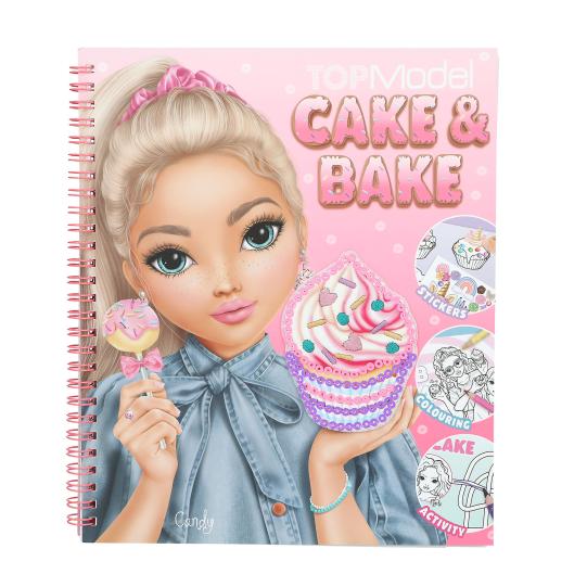 Livre de coloriage Cake & Bake avec paillettes