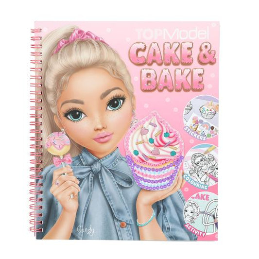 Livre de coloriage Cake & Bake avec paillettes