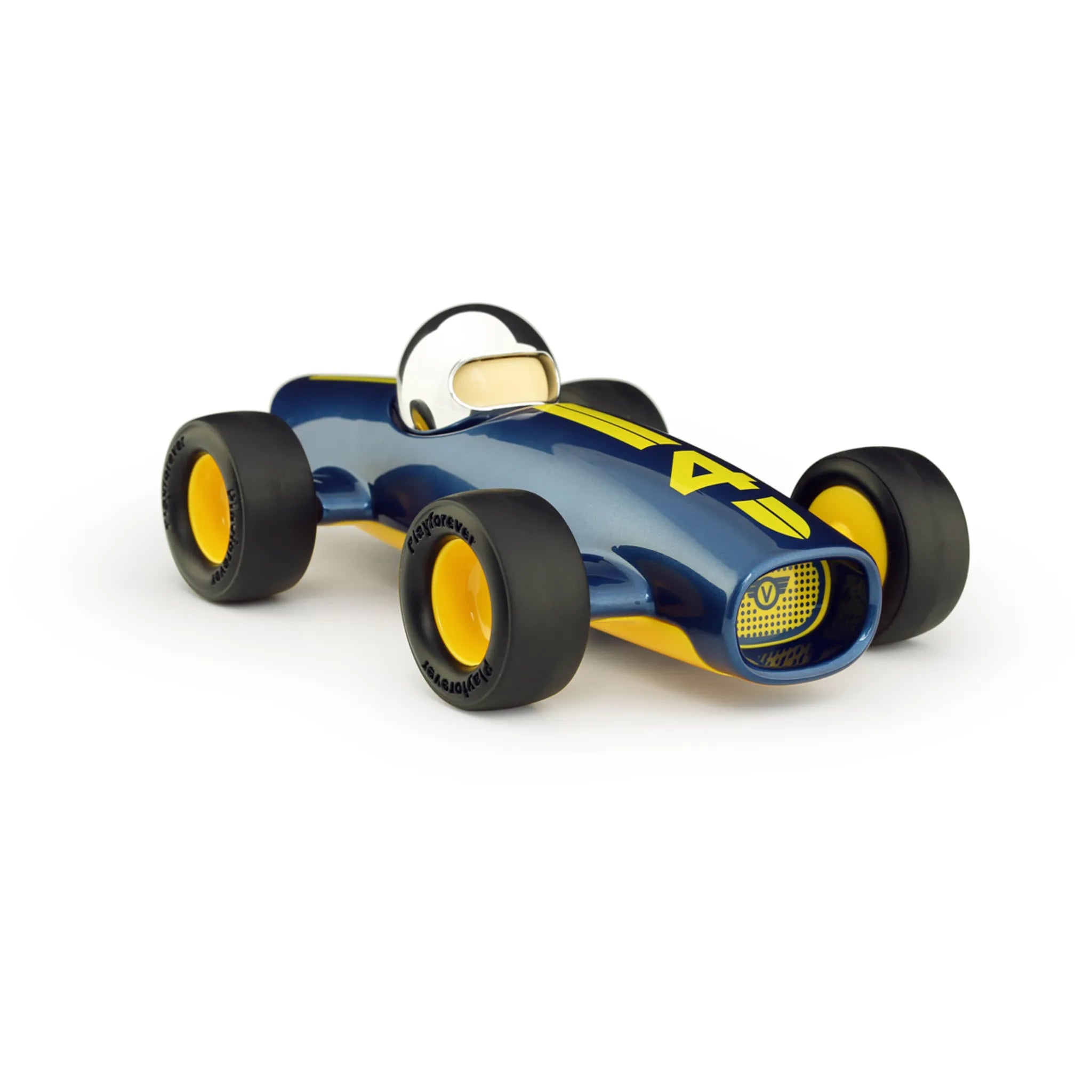 Playforever - Voiture Verve Malibu Lucas - Bleu/Jaune - L.16,5cm