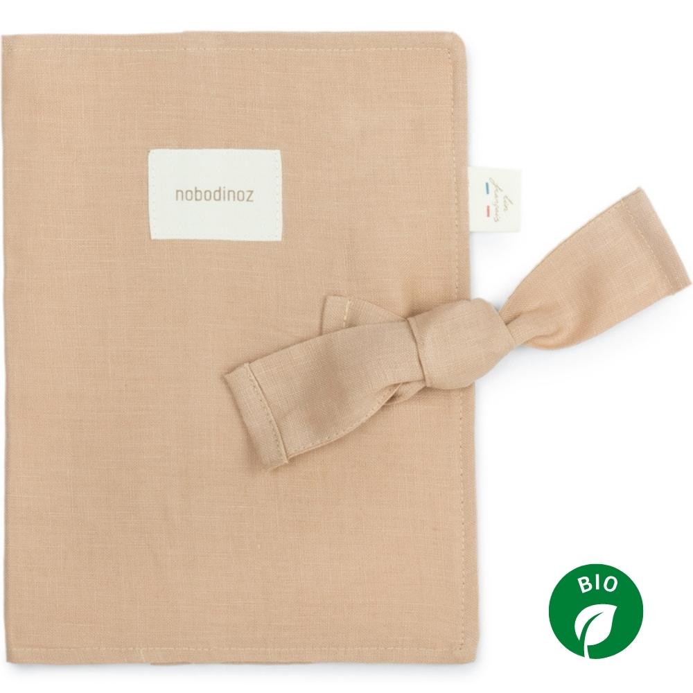 Protège carnet de santé en lin Français • sand