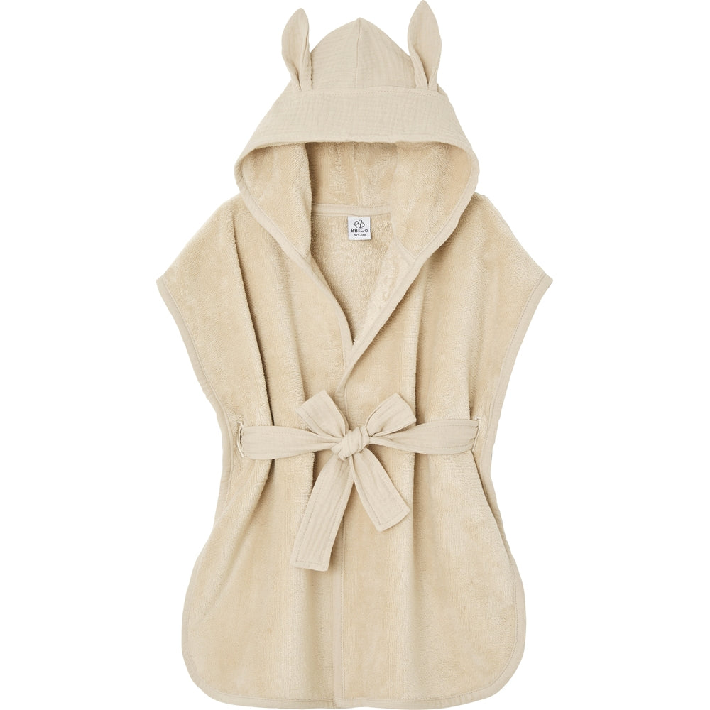Peignoir de bain en bambou et gaze de coton Biscuit
