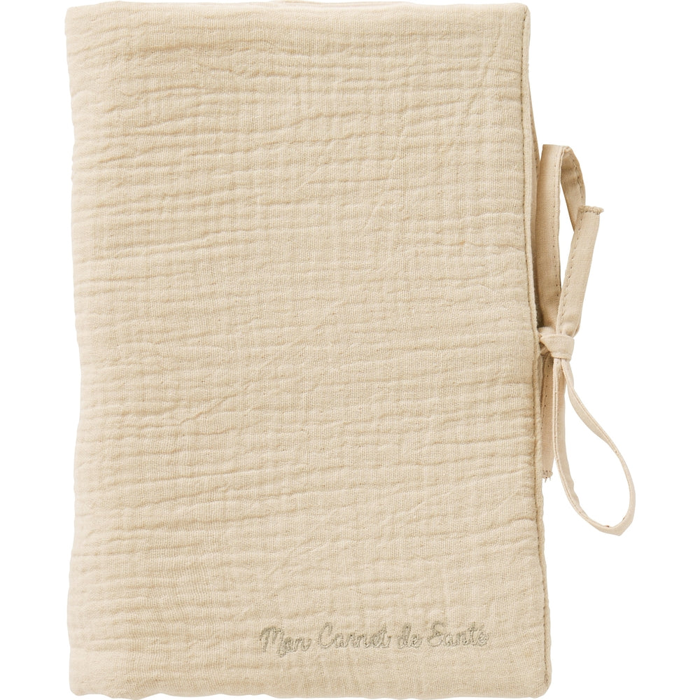 Protège-carnet de santé gaze de coton biscuit – Mix & Match