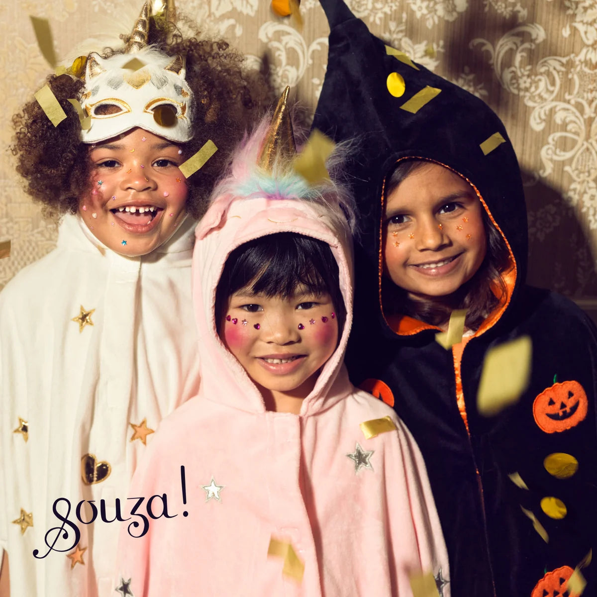 Cape citrouille d'Halloween, 4-8 ans, 104-128 cm (1 pièce)