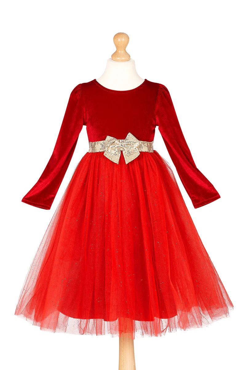 Robe de fête rouge Amarilla pour filles