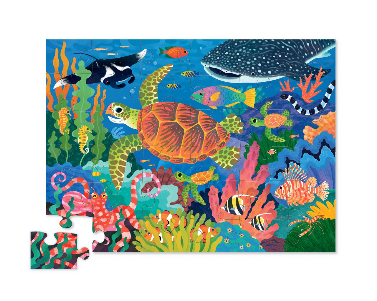 Puzzle 12 pièces - Tortue de mer - CROCODILE CREEK