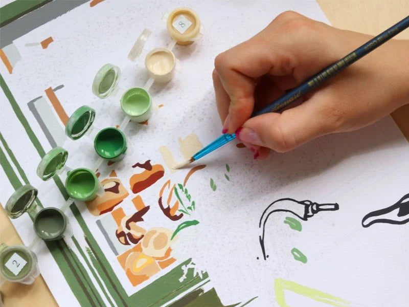 Coffret peinture au numéro - Boulangeries Parisiennes par Ananya Bhandari