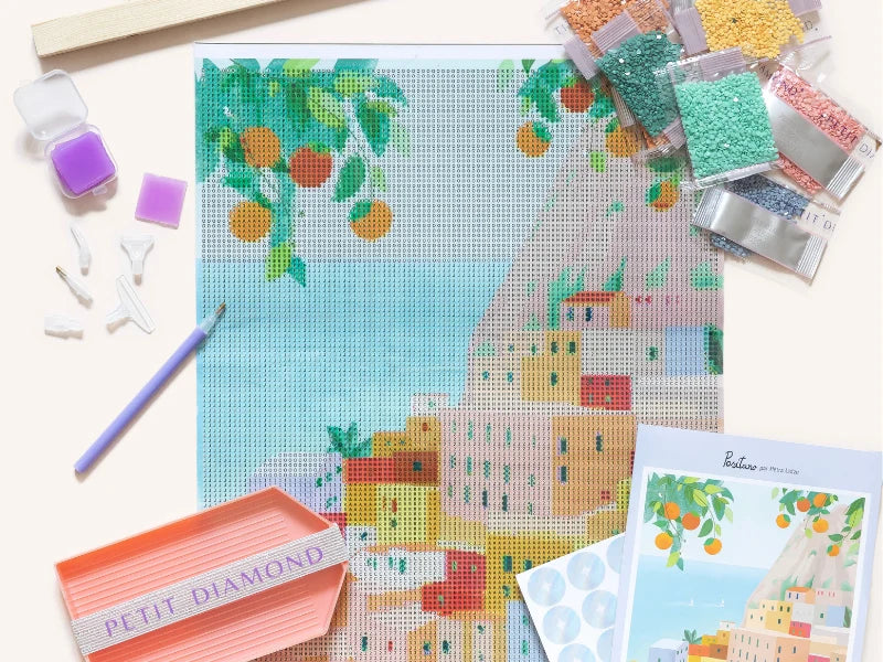 Coffret Petit Diamond - Diamond Painting Positano par Petra Lidze