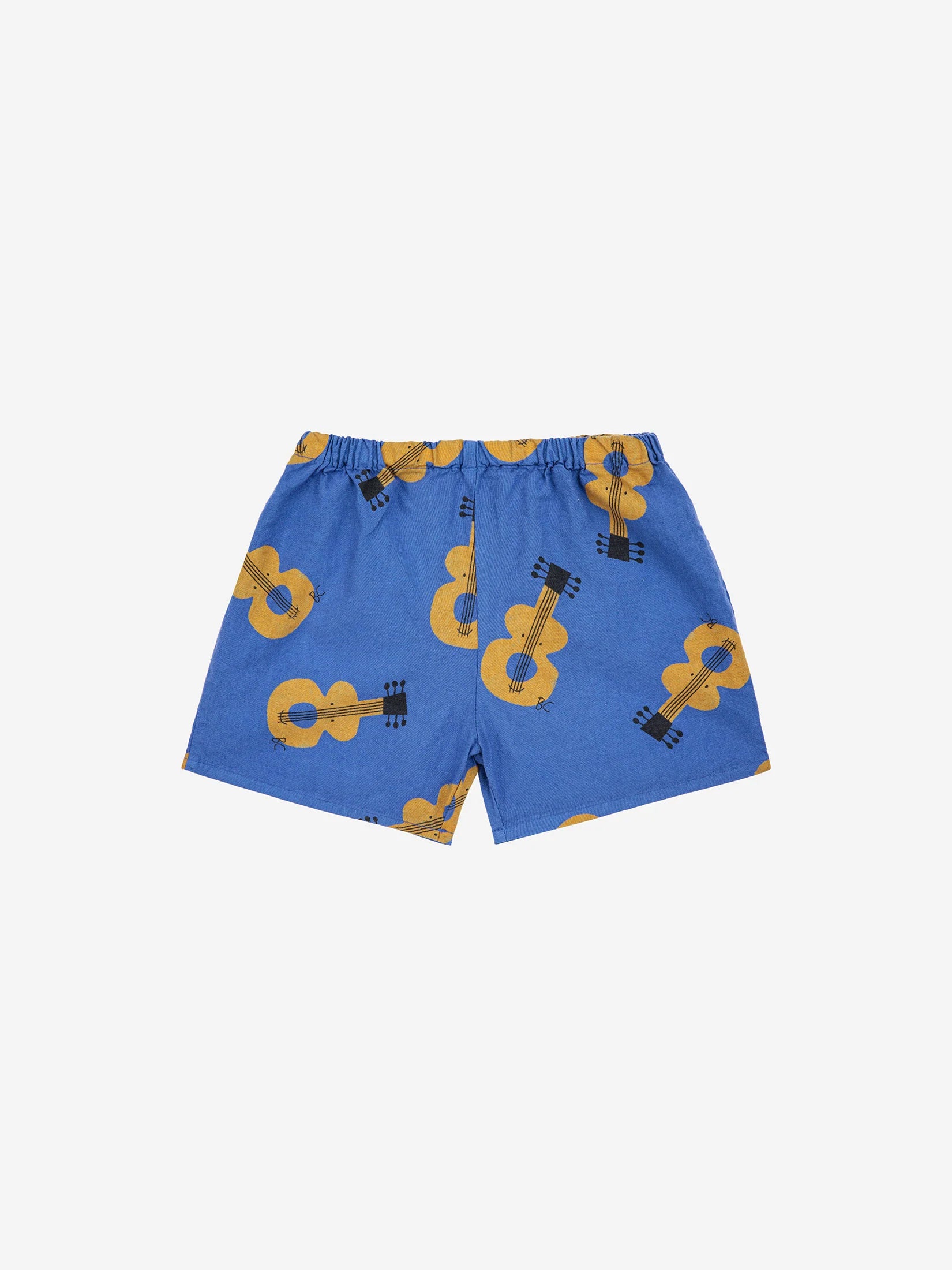 Short tissé guitares - bleu
