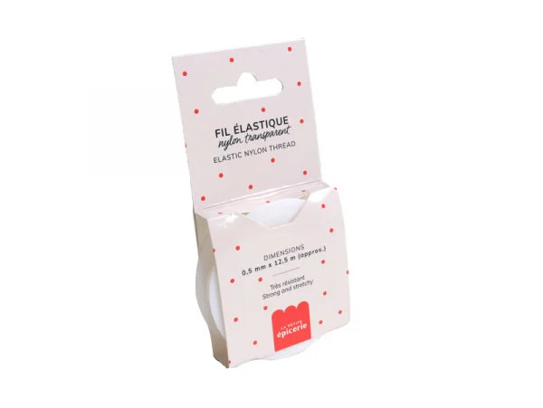 12,5 m de fil élastique nylon 0,5 mm - Transparent