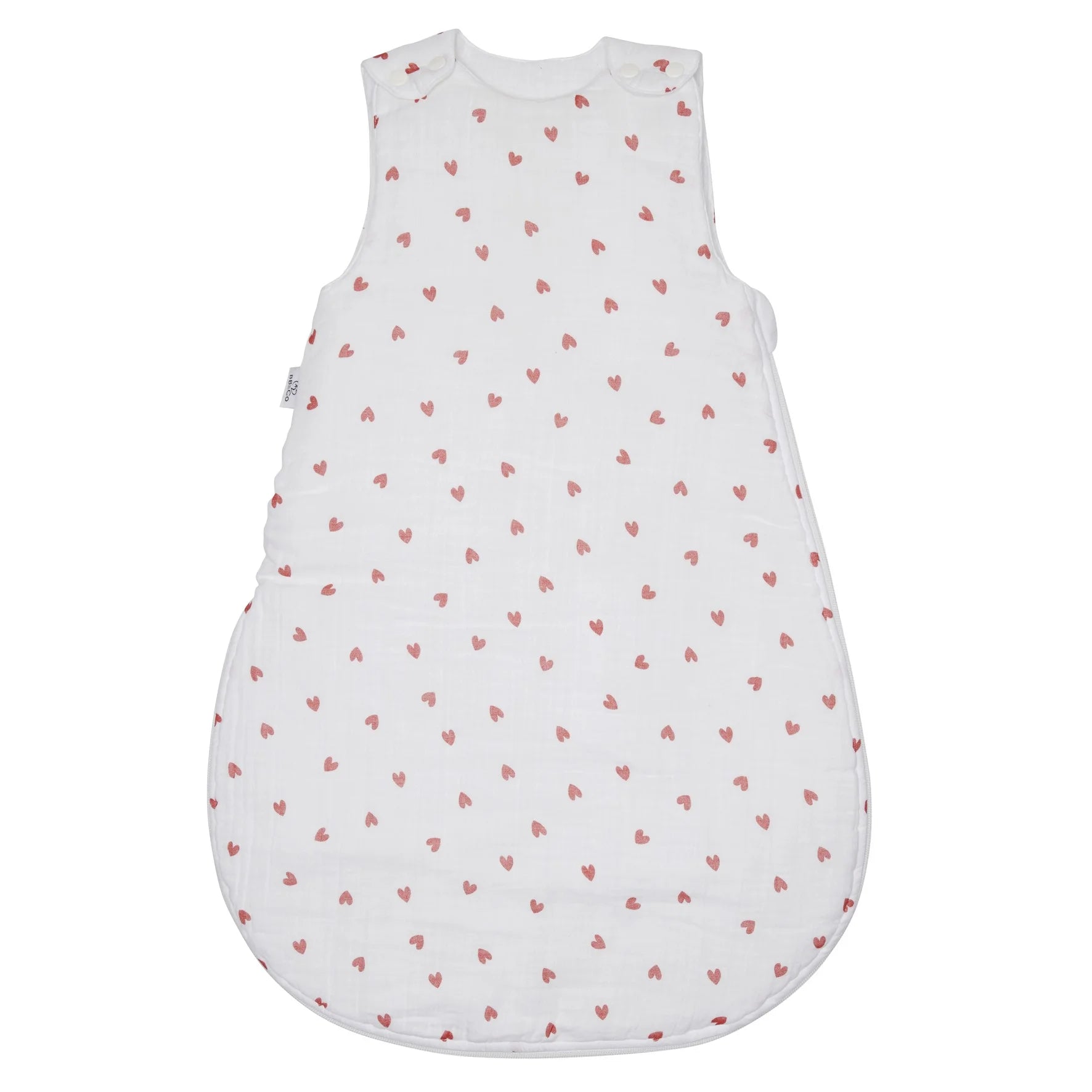 Gigoteuse blanc imp. cœurs rouges – Mon Petit Cœur
