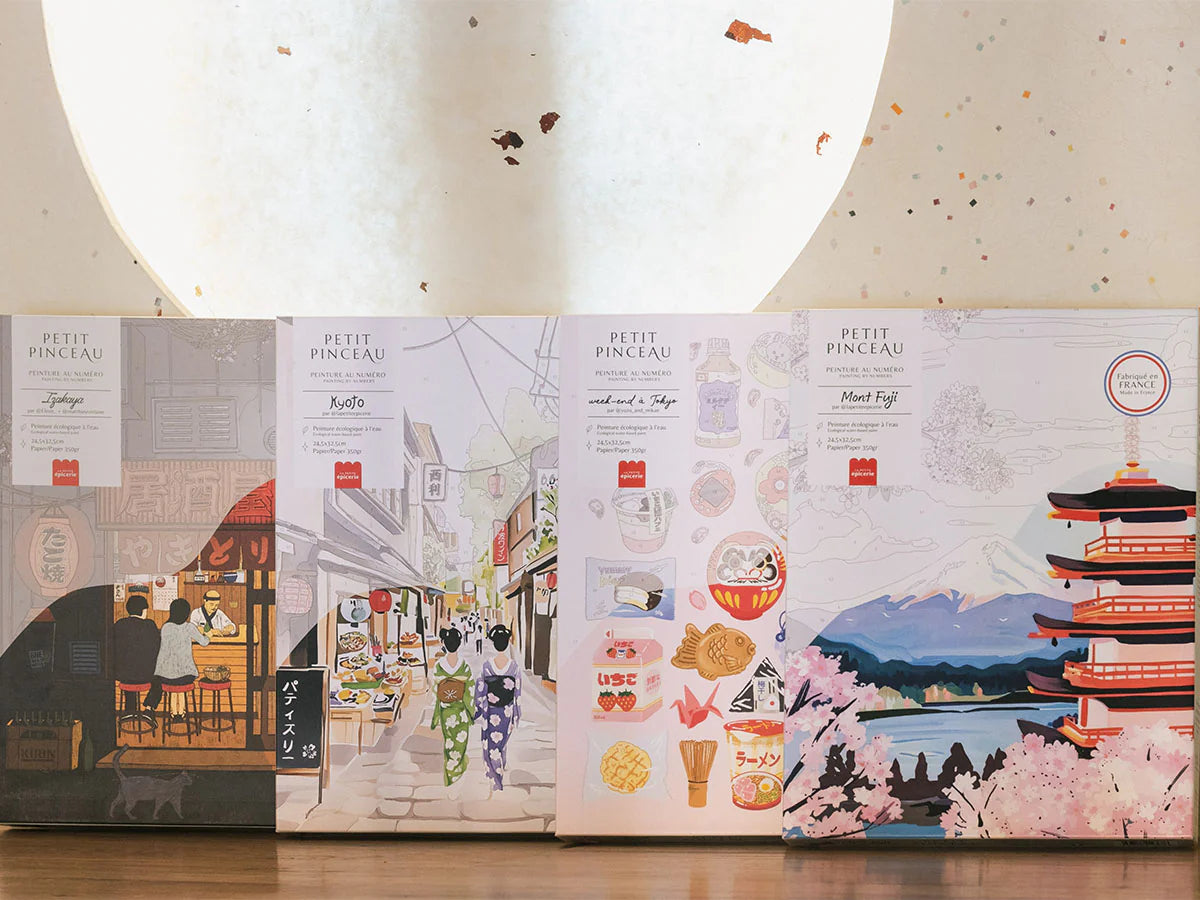 Coffret peinture au numéro - Petit Pinceau Week-end à Tokyo par Yuzu and Mikan