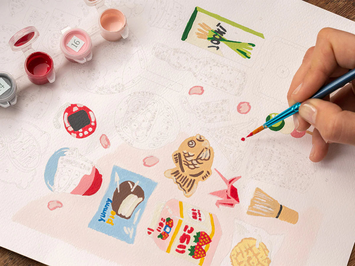 Coffret peinture au numéro - Petit Pinceau Week-end à Tokyo par Yuzu and Mikan