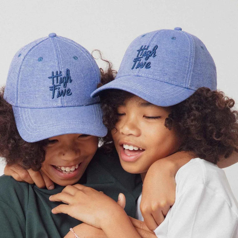 Casquette High Five denim bleu | Enfant