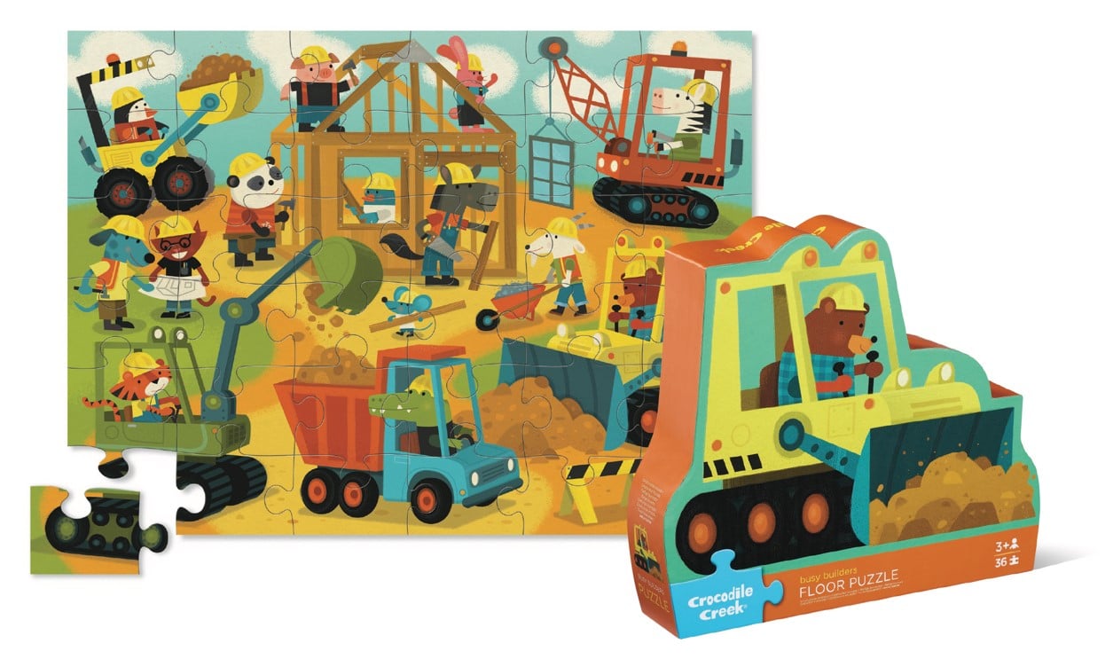 Maxi puzzle 36 pièces - Les constructeurs - CROCODILE CREEK