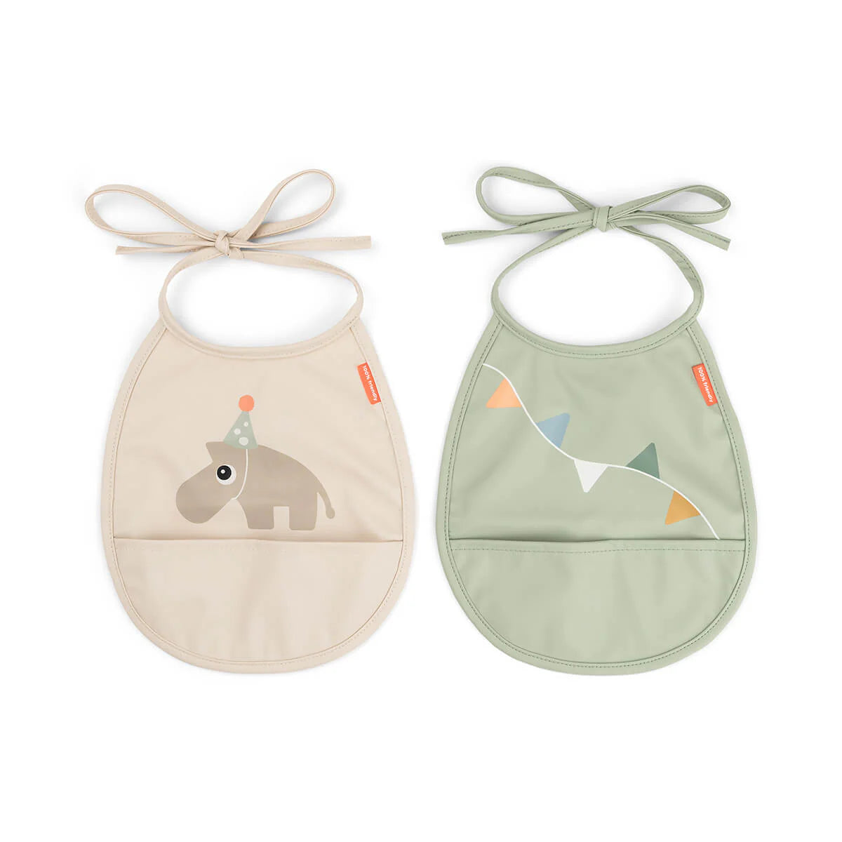 Bavoir petit lot de 2 Celebration Sable
