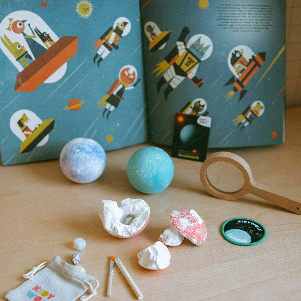 KIDYPLANÈTE Coffret mystère « planète à explorer » avec pierres semi-précieuses