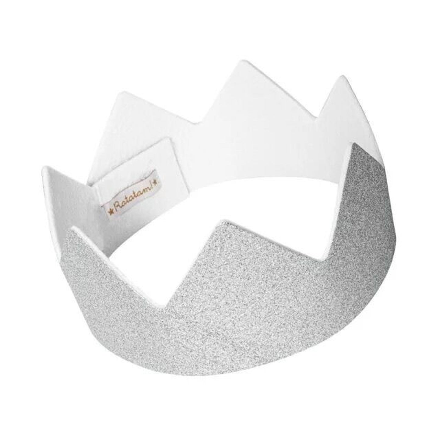 Couronne Argent à paillettes ajustable à velcro