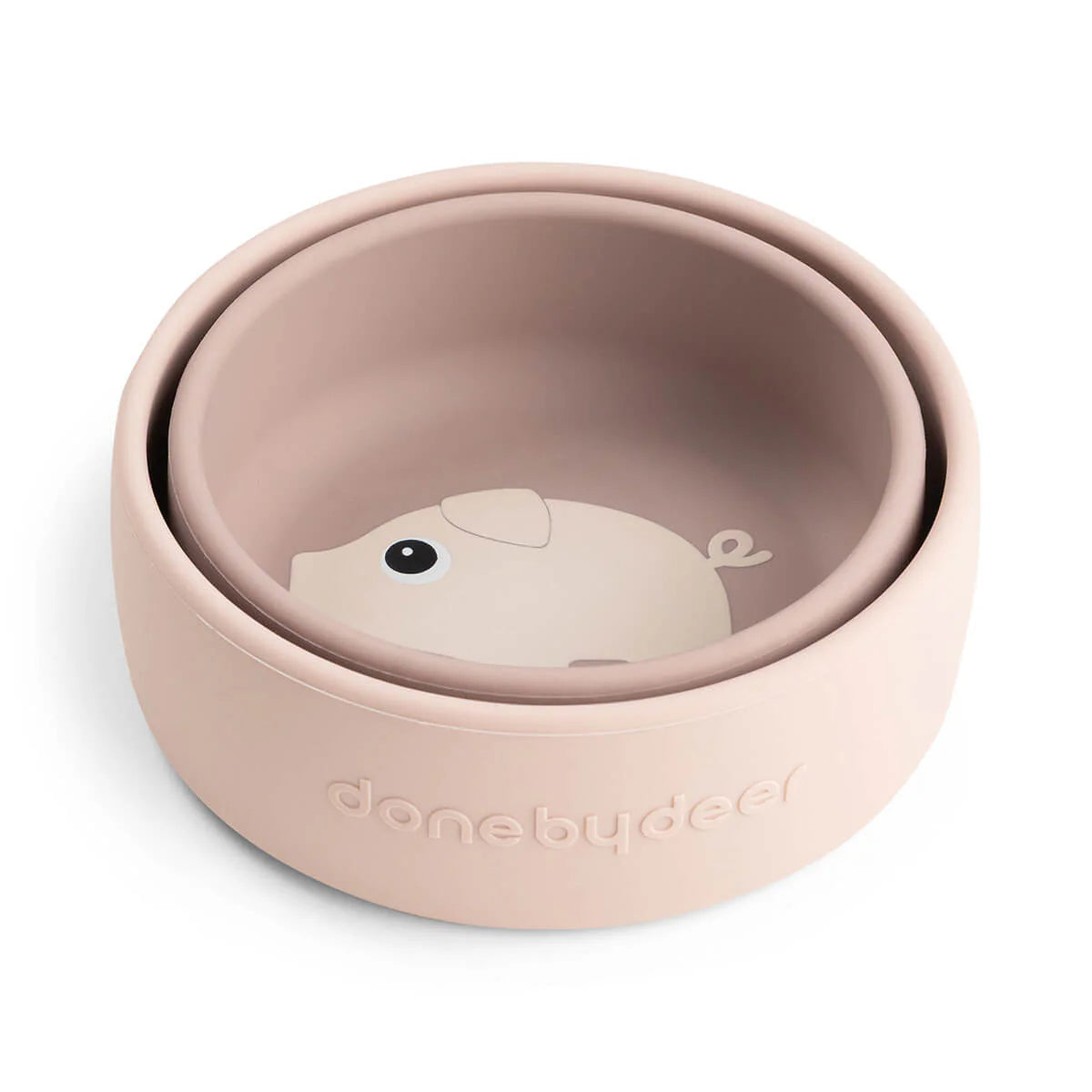 Bol silicone set de 2 Pigee Rose