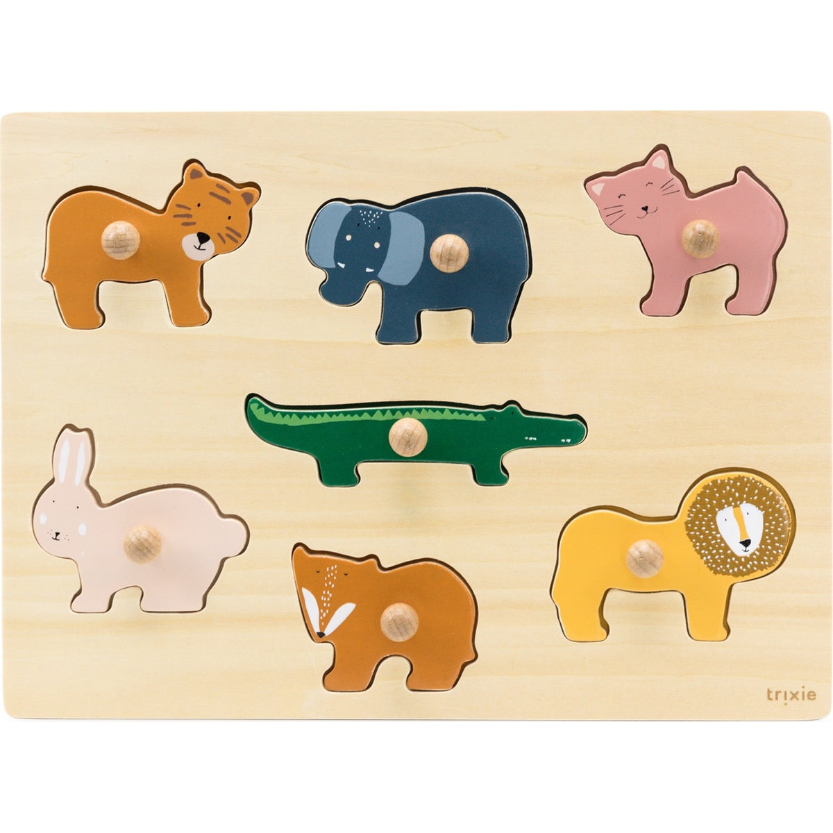 Puzzle animal en bois 7pcs