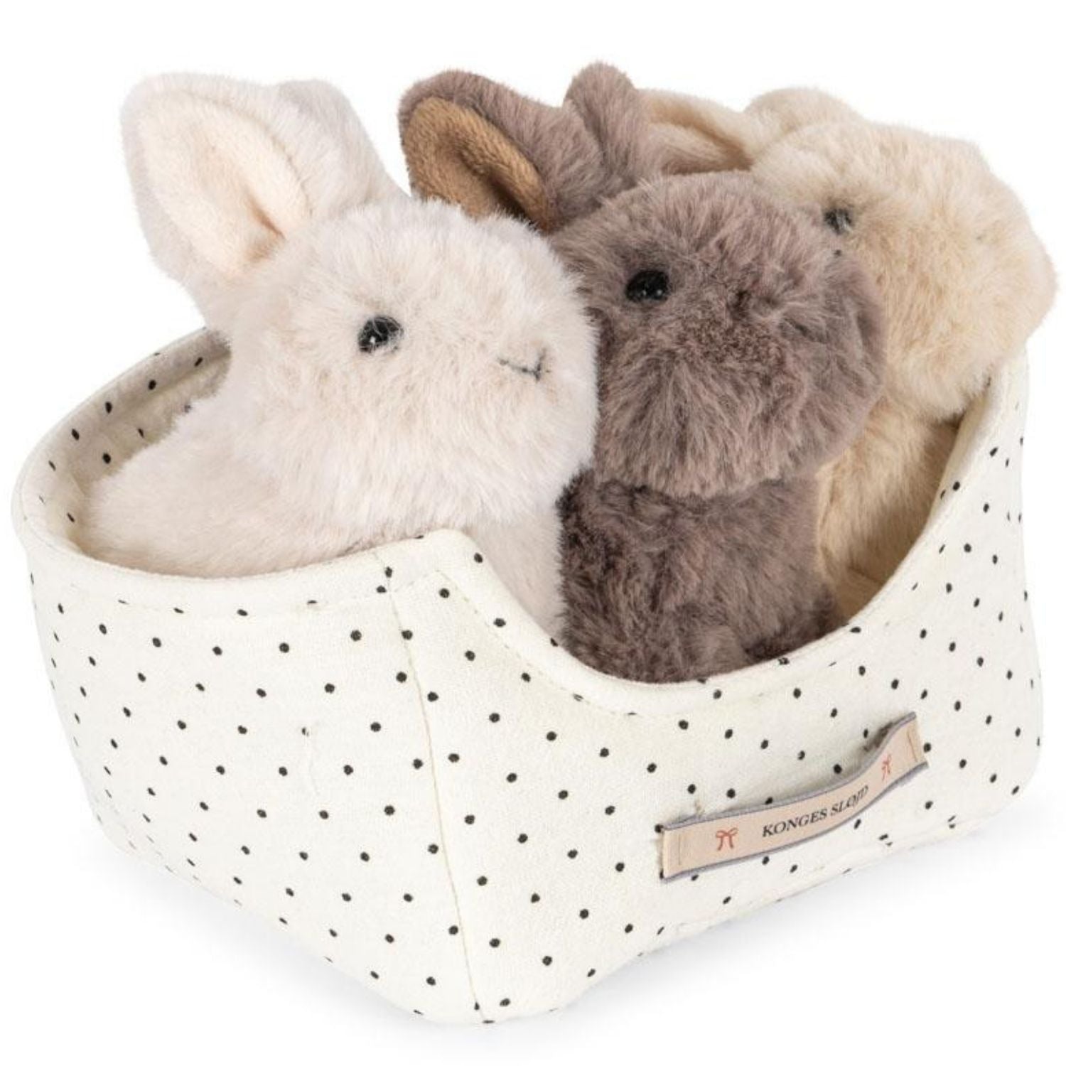 Panier 3 peluches lapin - Konges Sløjd