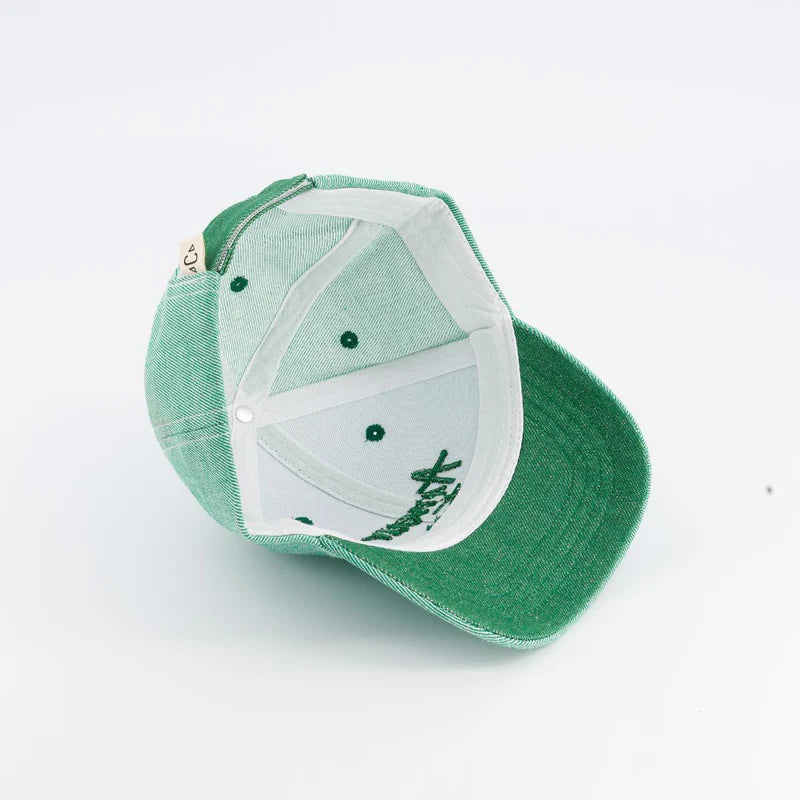 Casquette Amour Fou denim vert | Enfant