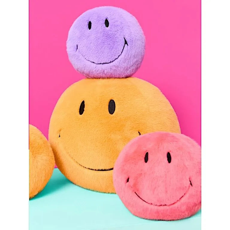 Peluche Smiley 23cm Fuzzy Jaune