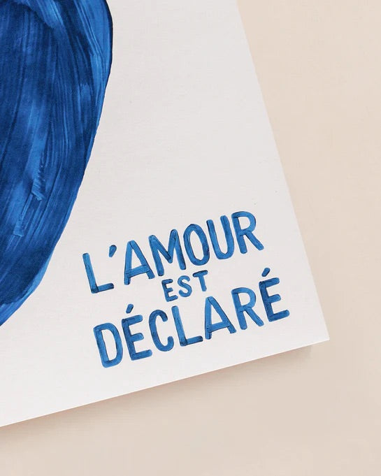 Le carnet L'amour est déclaré - cœurs bleus