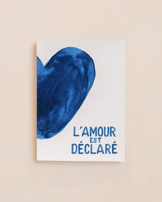 Le carnet L'amour est déclaré - cœurs bleus