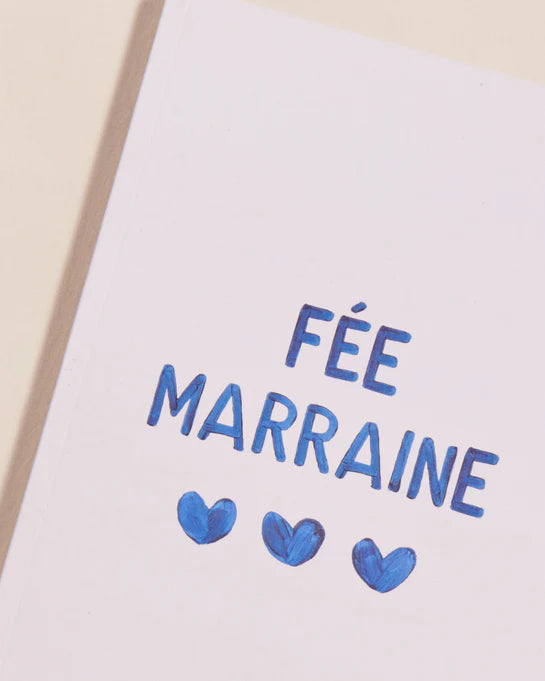 Le carnet Fée marraine - cœurs bleus