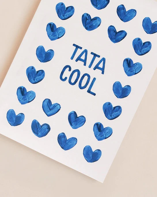Le carnet Tata cool - cœurs bleus