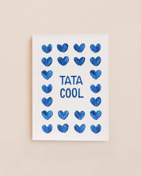 Le carnet Tata cool - cœurs bleus