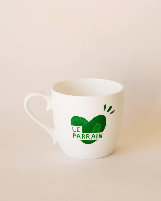 Le mug coeur Le parrain - vert sapin