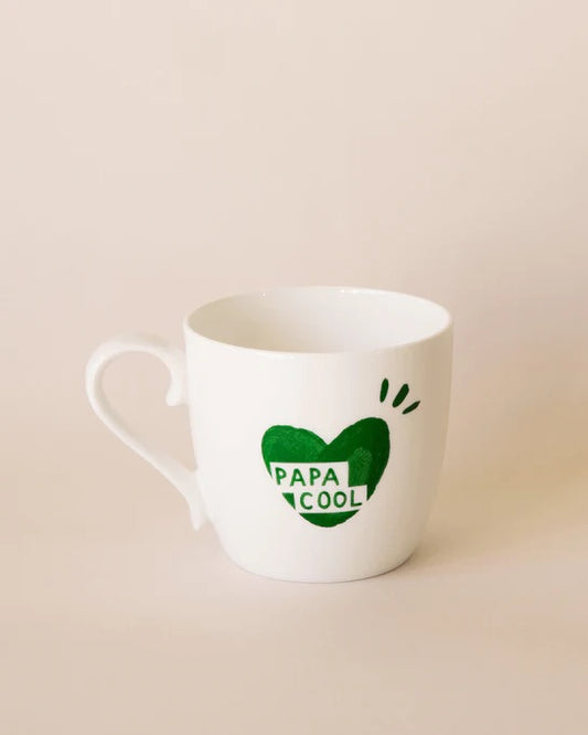 Le mug coeur Papa cool - vert sapin