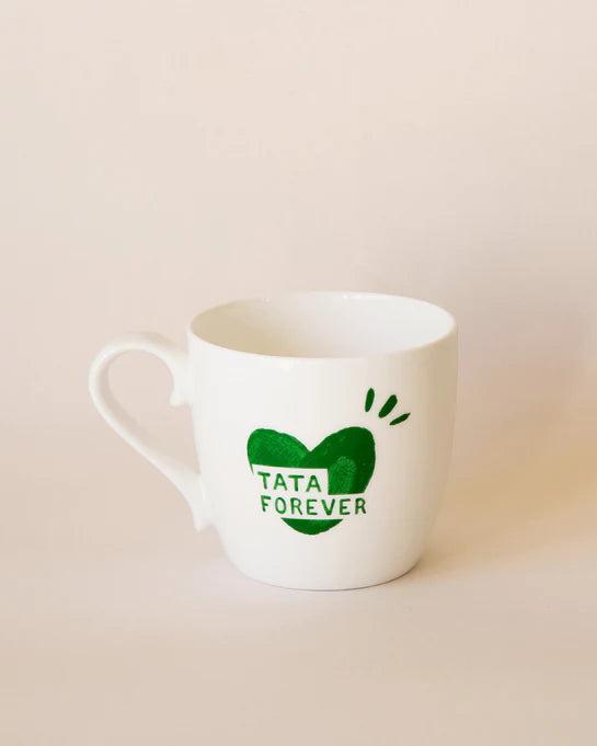 Le mug coeur Tata forever - vert sapin