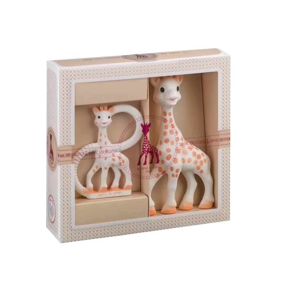 Sophie la girafe + Anneau de dentition à base de caoutchouc 100% naturel
