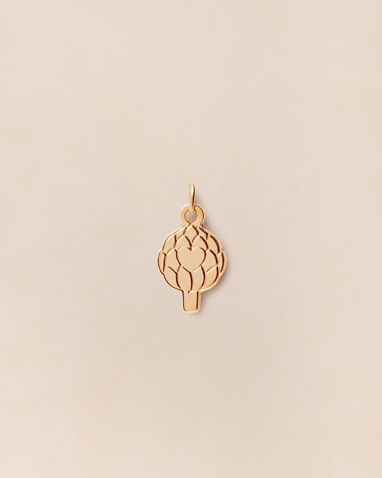 La médaille Cœur d'artichaut - dorée à l'or fin 24 carats