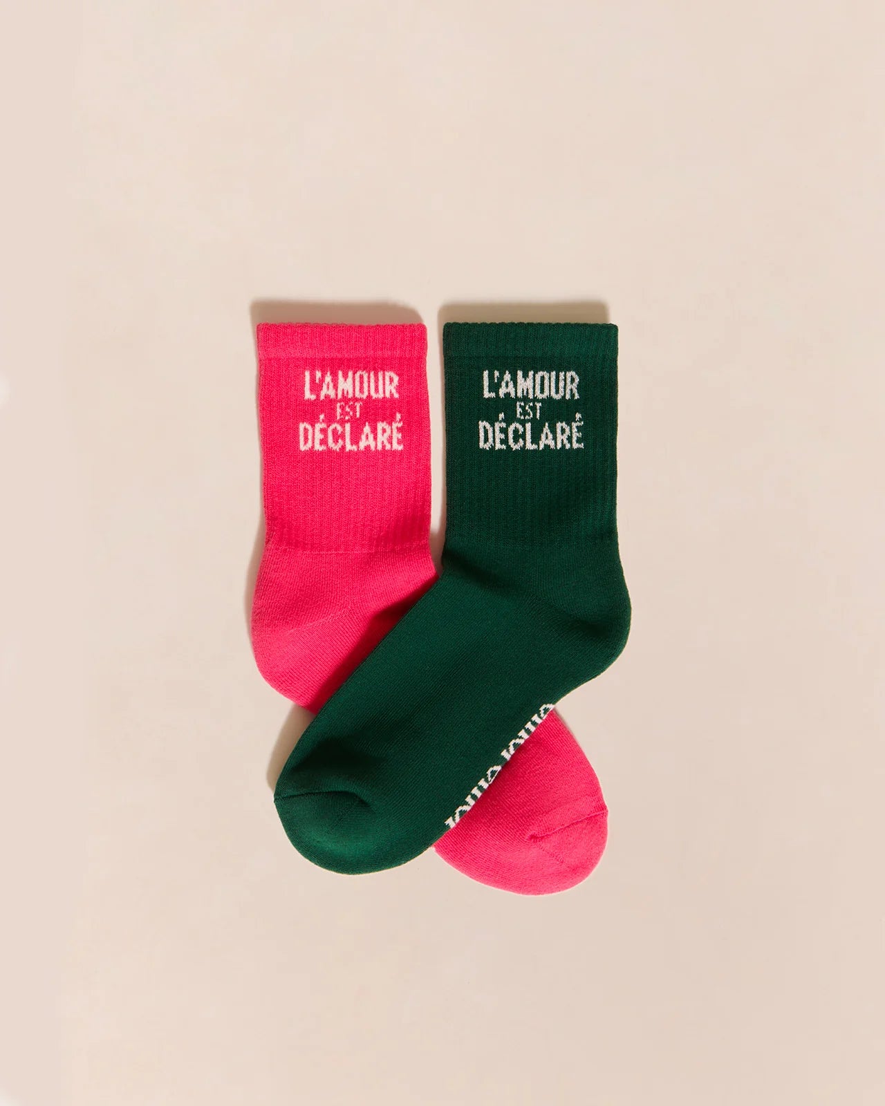 Les chaussettes L'amour est déclaré - vert