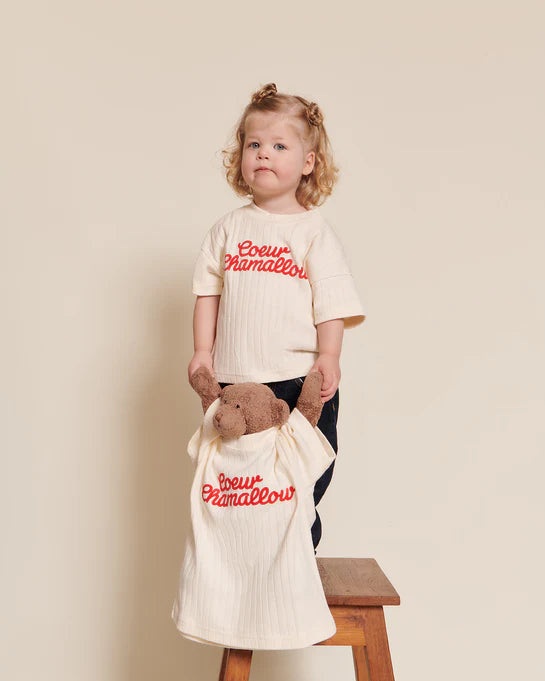 Le t-shirt - Cœur chamallow enfant en coton bio