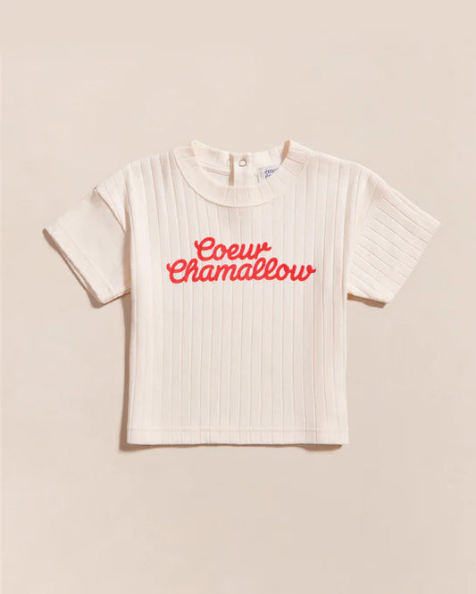 Le t-shirt - Cœur chamallow enfant en coton bio