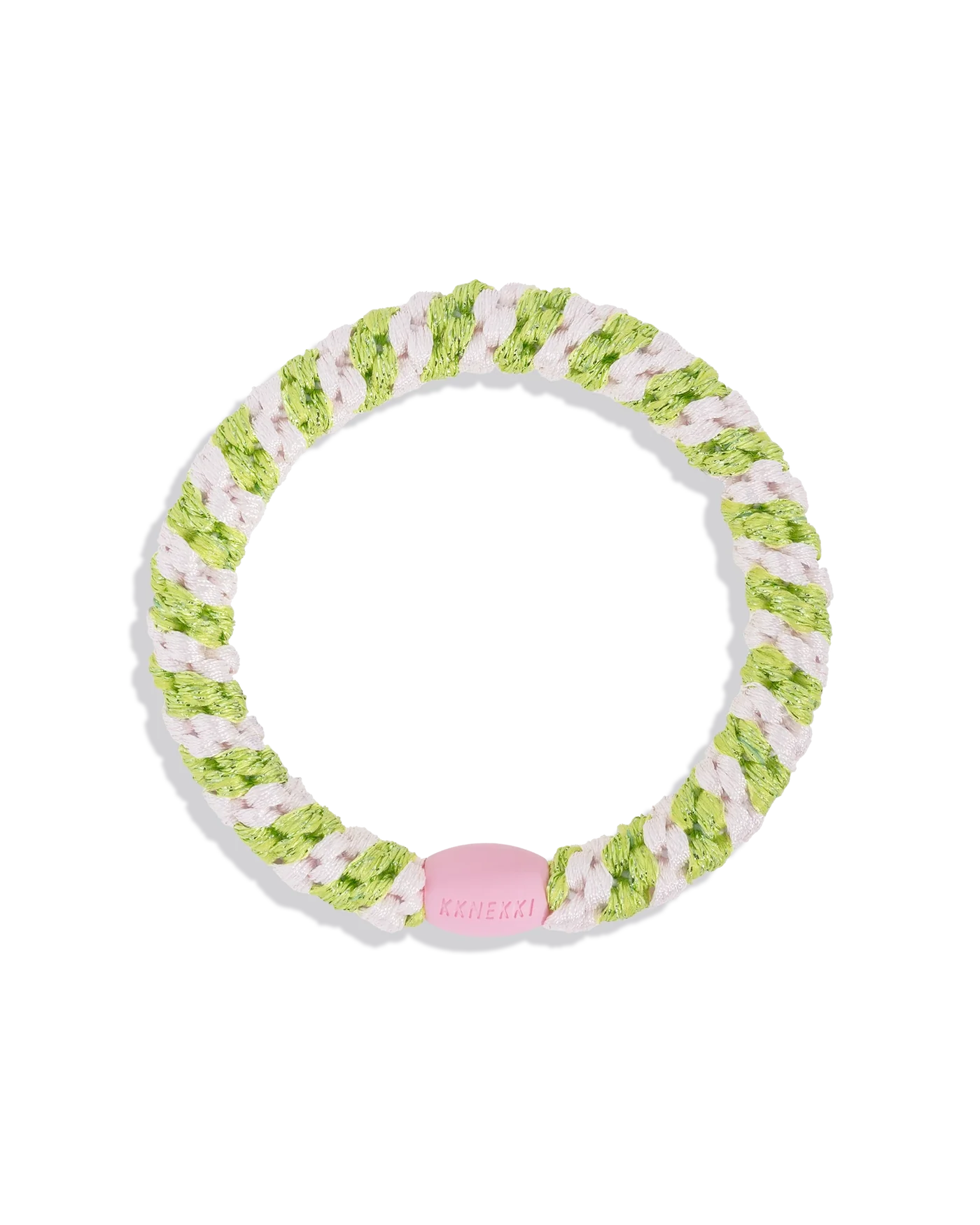 Élastiques à cheveux -RAYURES PAILLETTES ROSE CITRON VERT BALLET