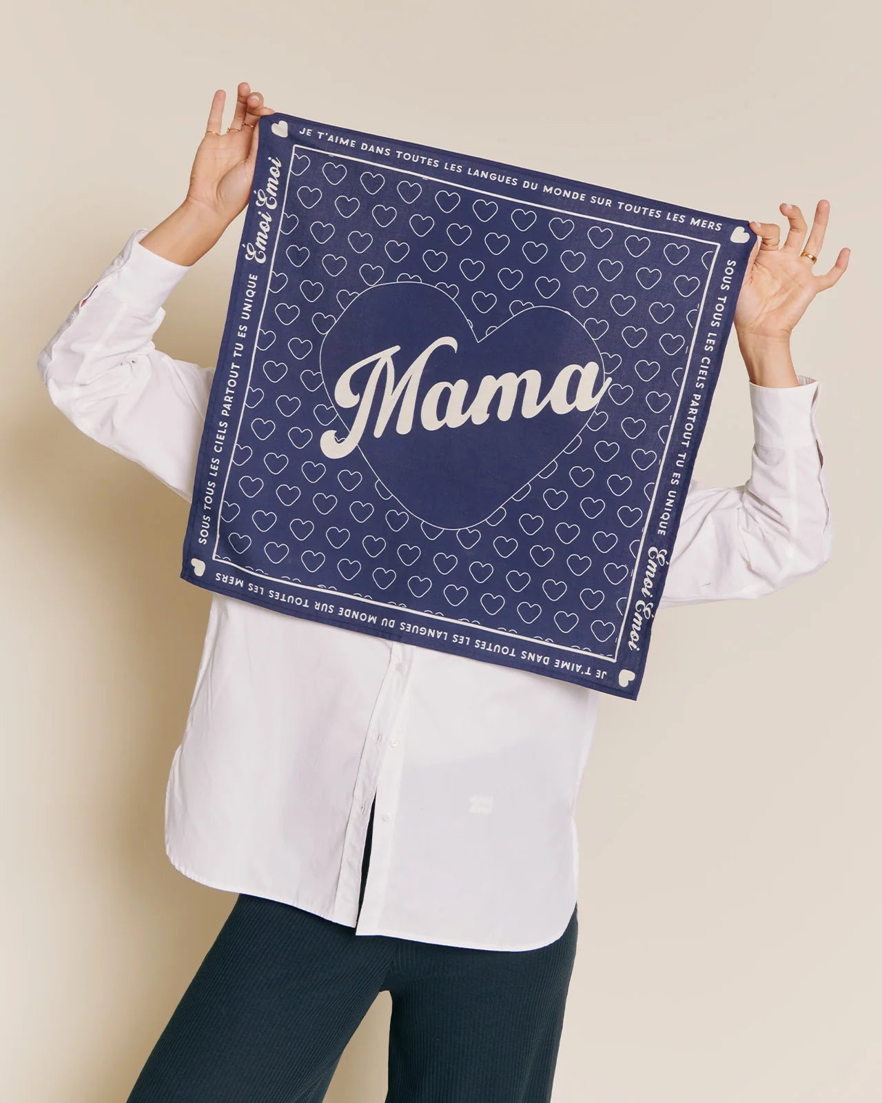 Le bandana je t'aime Mama - charbon