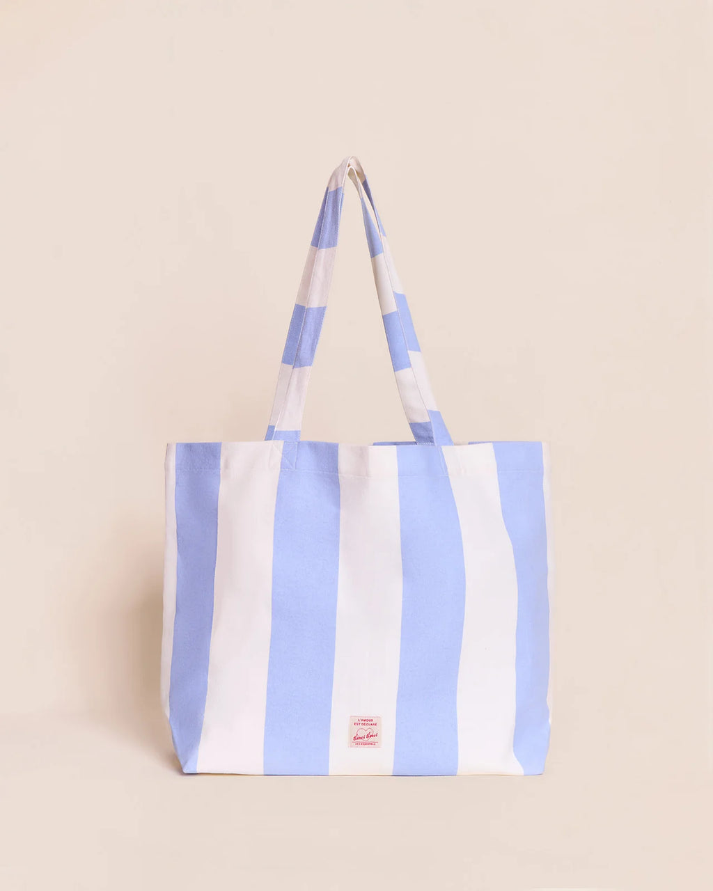 Le cabas brodé Dream mama - rayures bleues