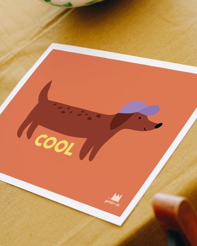 Affiche A3- cool chien