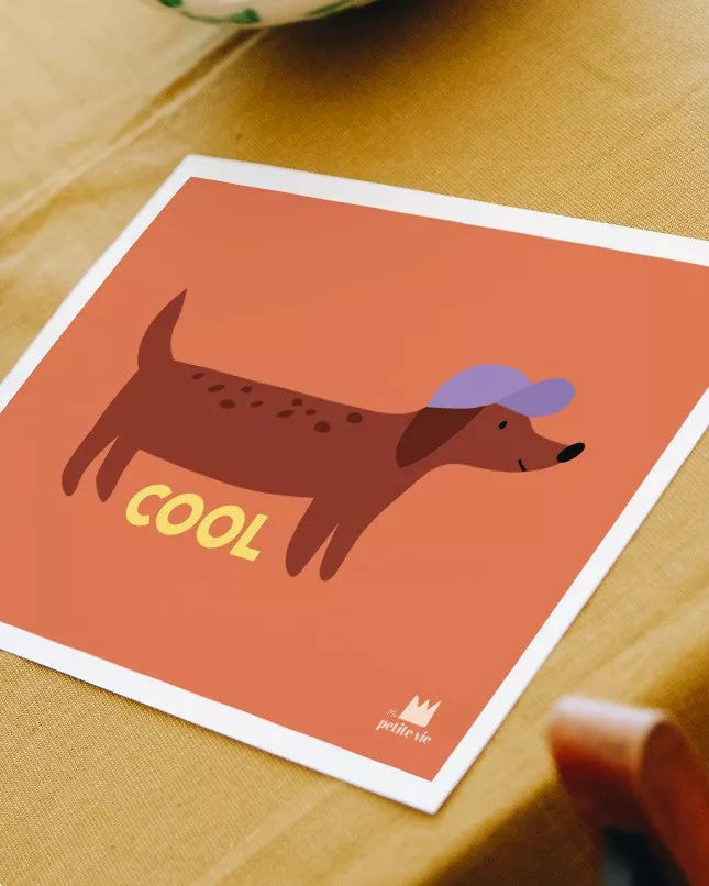 Affiche - décoration enfant - cool chien