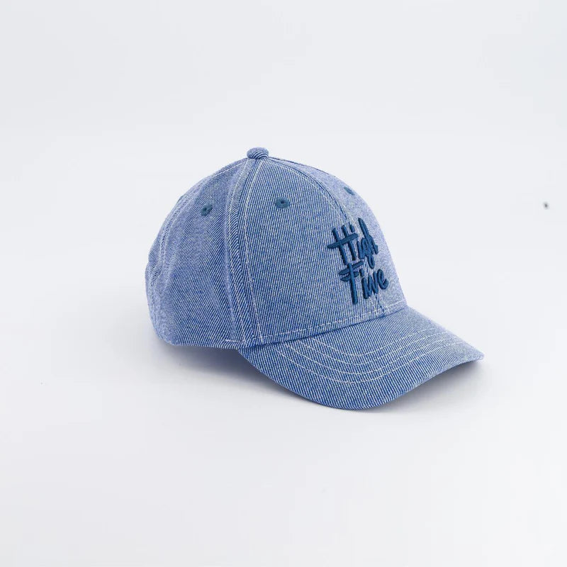 Casquette High Five denim bleu | Enfant