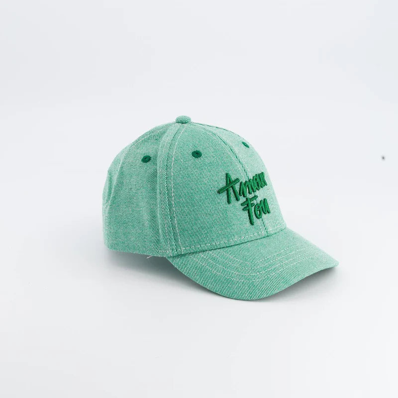 Casquette Amour Fou denim vert | Enfant