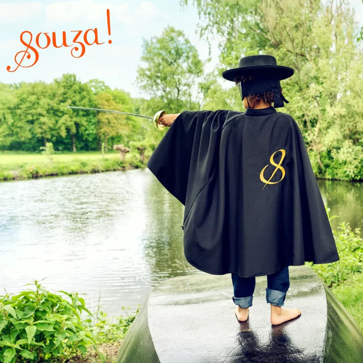 Déguisement - Ensemble avec cape et masque de Zorro - 4-8 ans - Souza