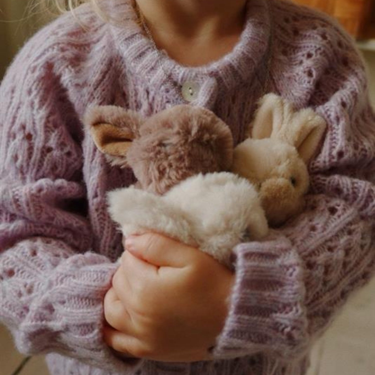Panier 3 peluches lapin - Konges Sløjd