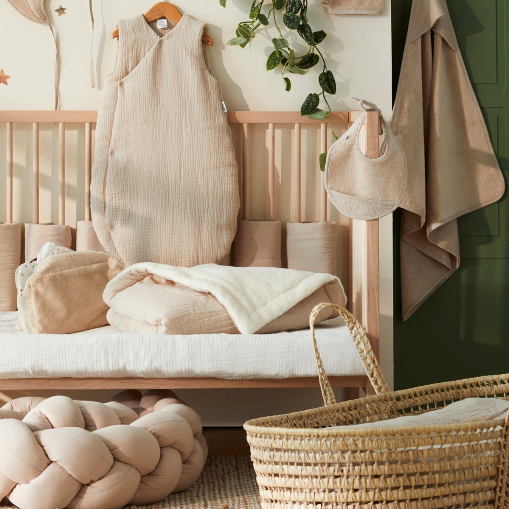 Protège-carnet de santé gaze de coton biscuit – Mix & Match