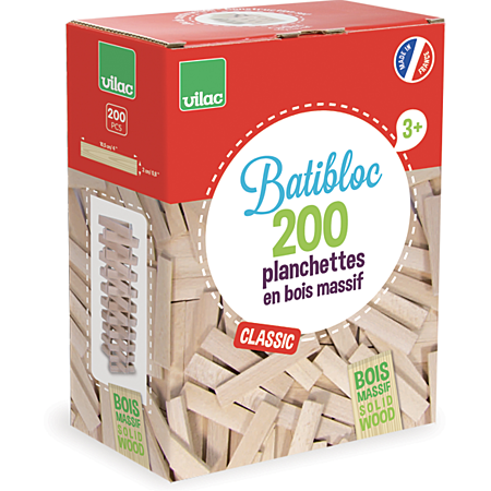 Batibloc classic 200 planchettes en bois massif